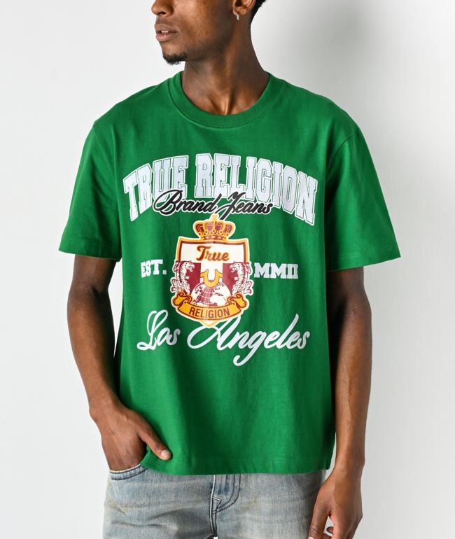 True Religion Elite Crest Green T-Shirt - True Religion