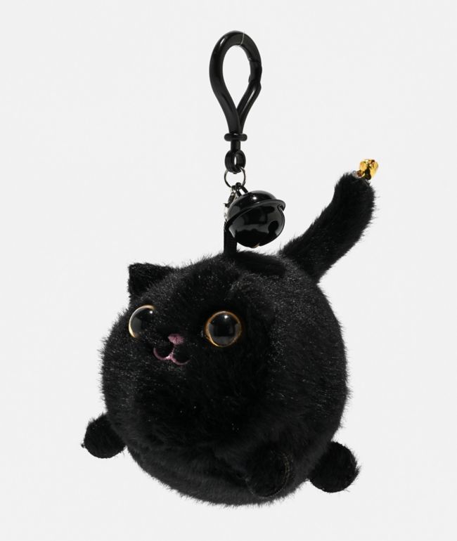Petals and Peacocks Kitty Black Plush Bag Charm - Petals and Peacocks