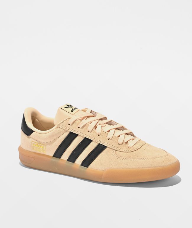 adidas gazelle silver green womens adidas Gazelle Messi Soccer Shoe Crystal Sand/Core Black/Gold Metallic main image 1