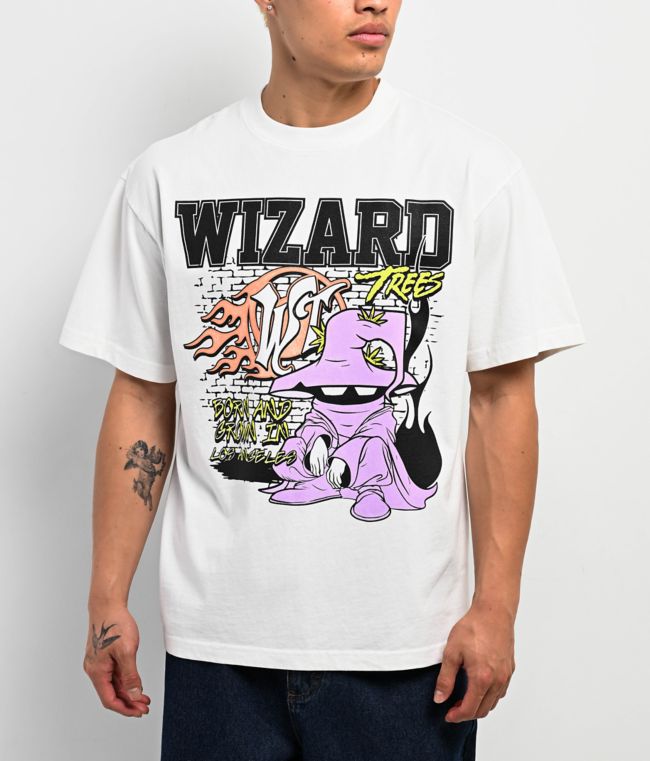 Wizard Trees Crouch White T-Shirt - Wizard Trees