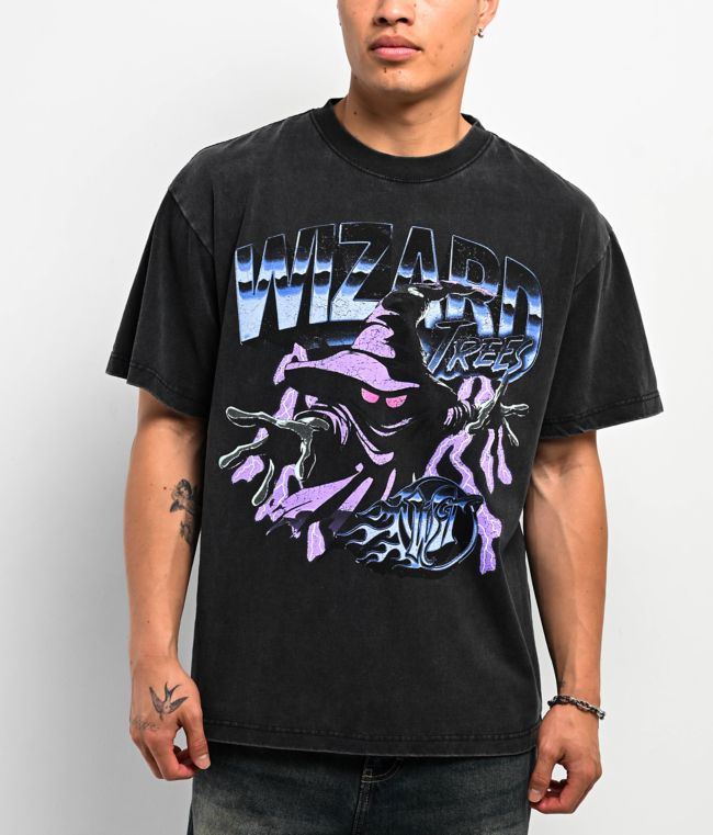 Wizard Trees Wizard Black Wash T-Shirt | Zumiez