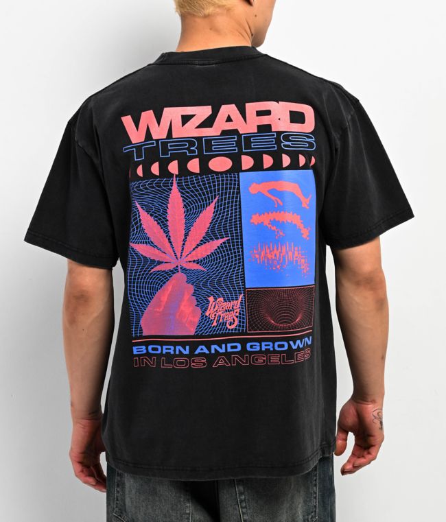 Wizard Trees Born And Grown Black Wash T-Shirt - Wizard Trees