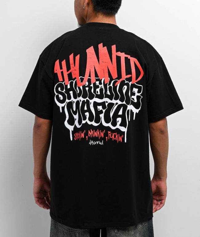 4Hunnid x Shoreline Mafia Cash Money Black T-Shirt