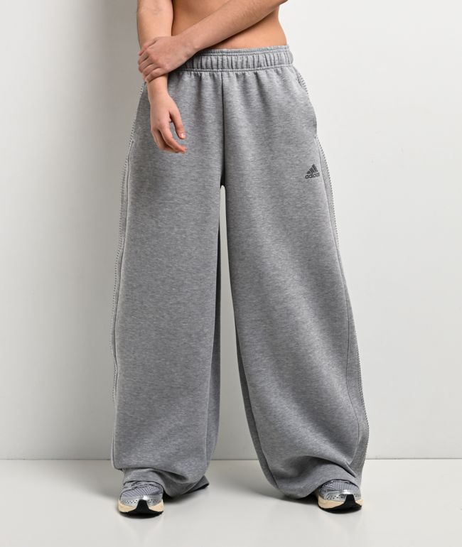 adidas Teamgeist Rhinestone Heather Grey Track Pants - adidas