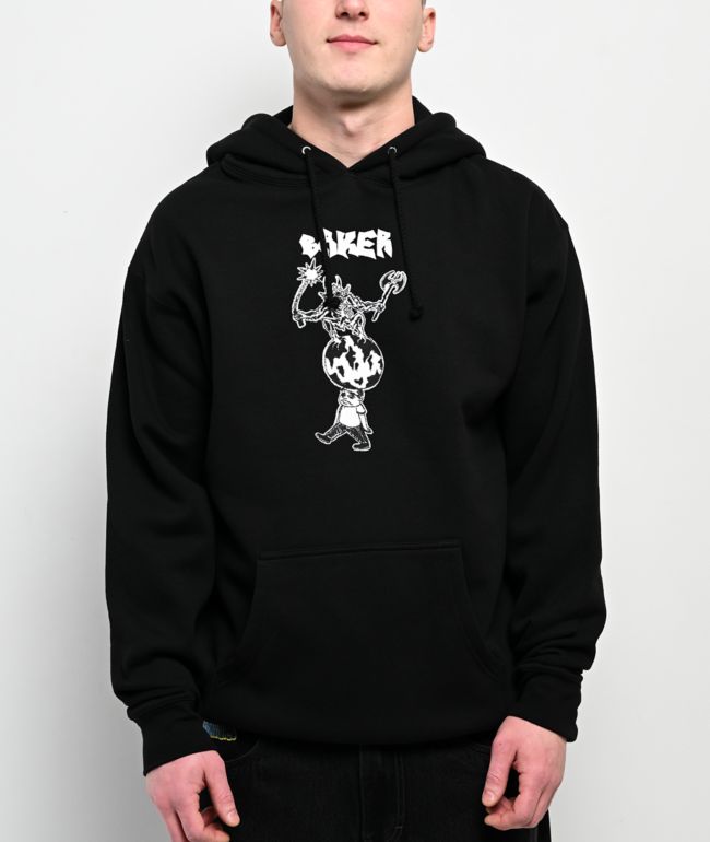 Baker World Crusher Black Hoodie - Baker Skateboards