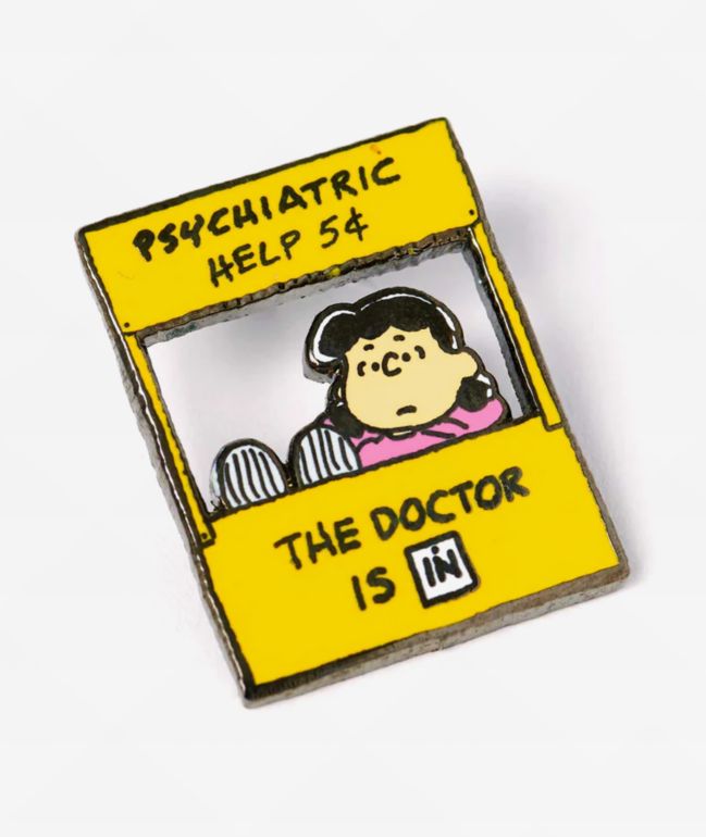 Pintrill x Peanuts Lucy's Psychiatry Booth Enamel Pin - Pintrill