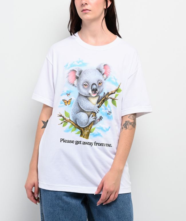 Club Vintage Please Get Away White T-Shirt - Club Vintage