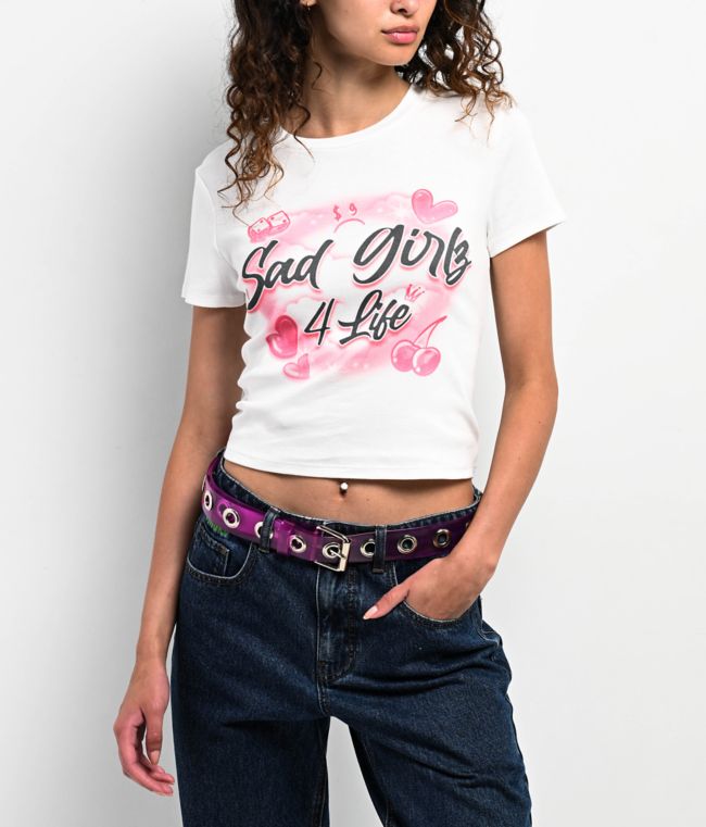$AD GIRLZ By Junior H Mas Bonita Black Crop T-Shirt