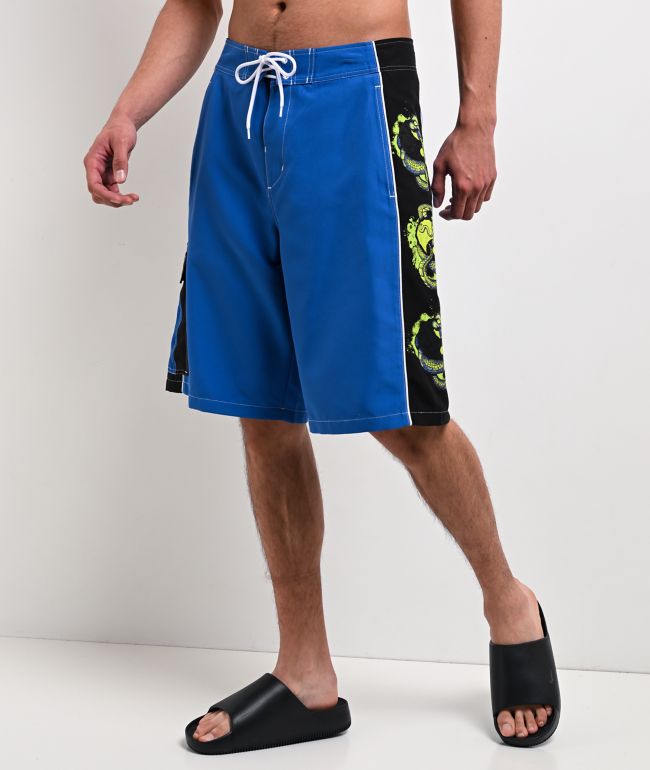 Empyre Rocker Blue & Black Cargo Board Shorts - Empyre
