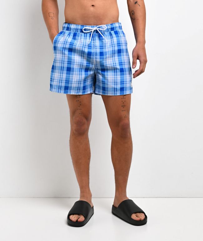 Empyre Ollie Plaid Blue Board Shorts - Empyre