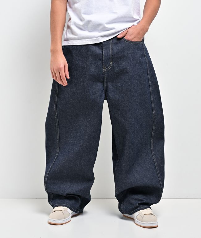 Empyre Dark Blue Baggy Barrel Jeans - Empyre