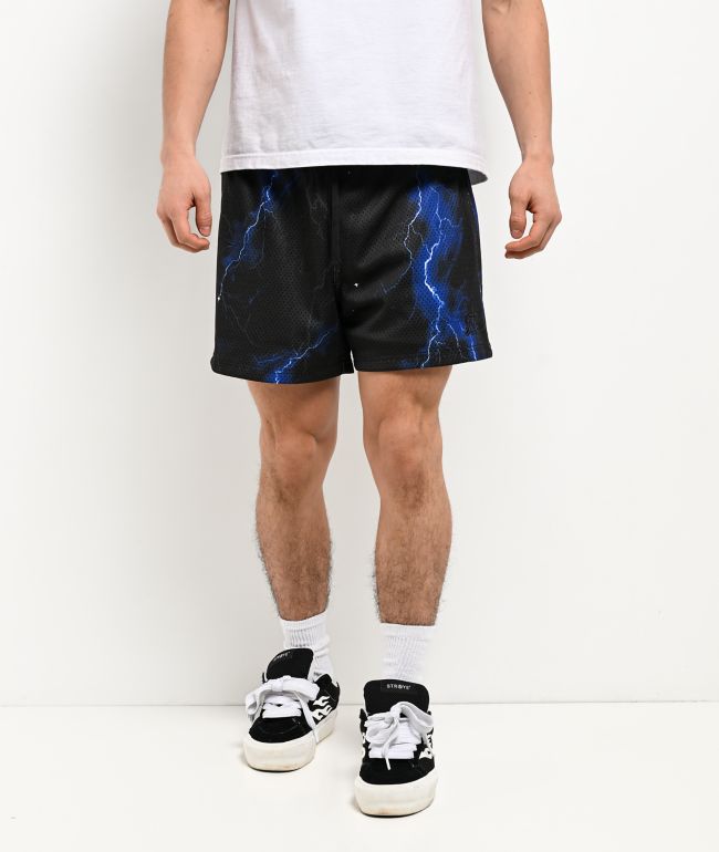 Ninth Hall Lightning Black Mesh Shorts - Ninth Hall
