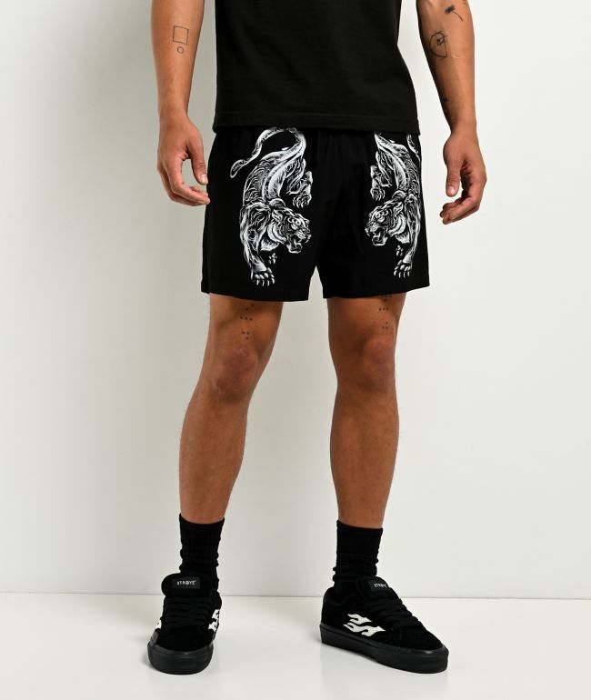 Ninth Hall Parade Tiger Black Shorts - Ninth Hall