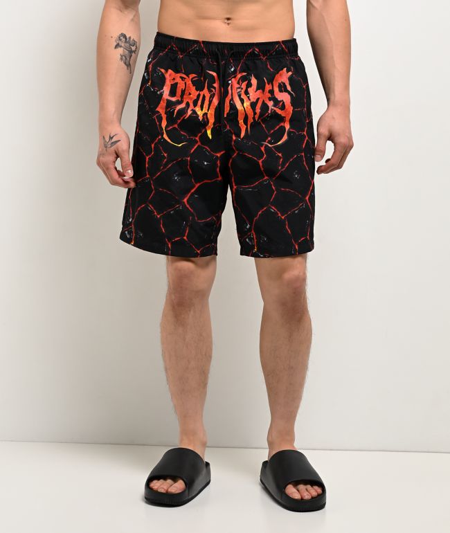 Broken Promises Magma Black Board Shorts - Broken Promises