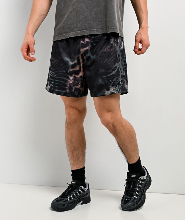 Vitriol Sixth Spawn Leopard Black Mesh Shorts - Vitriol