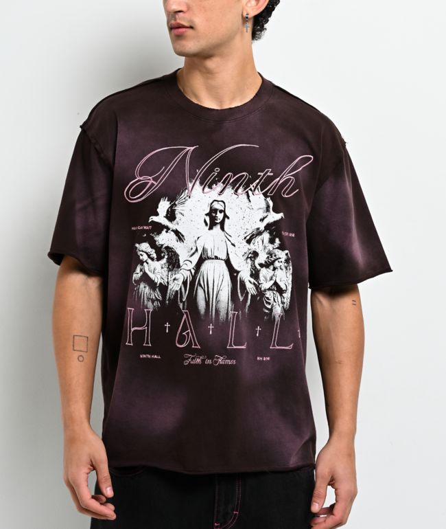 Ninth Hall Requiem Brown Wash Boxy T-Shirt - Ninth Hall