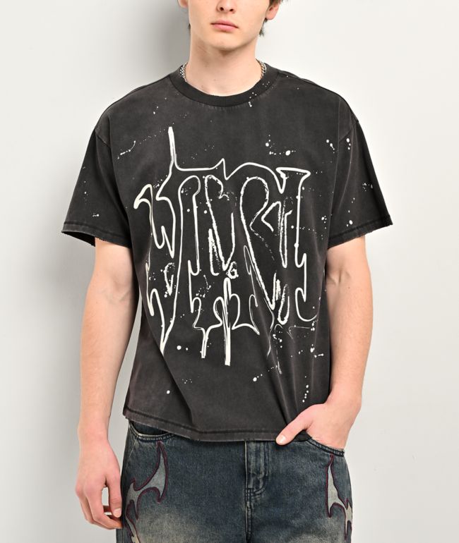 Vitriol From Ash Black Wash T-Shirt - Vitriol