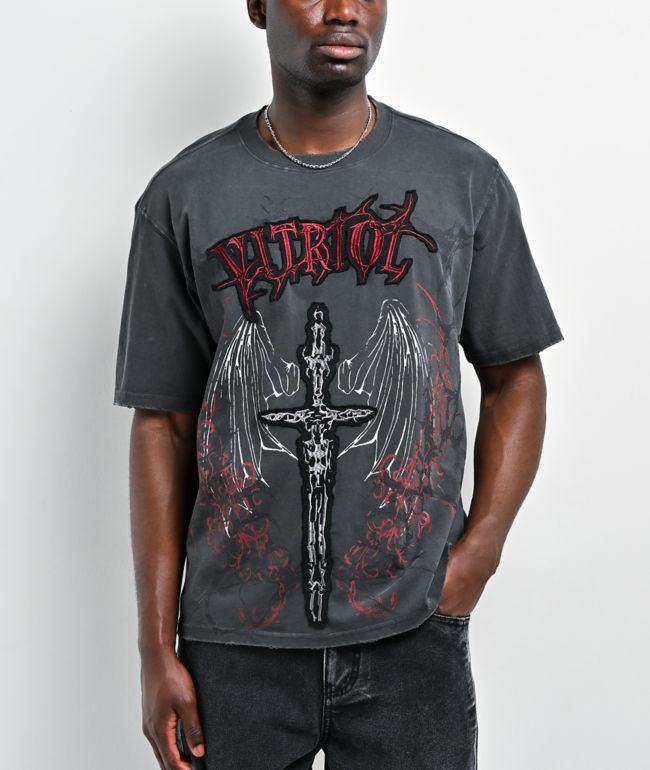Vitriol Excalibur Charcoal Wash T-Shirt - Vitriol