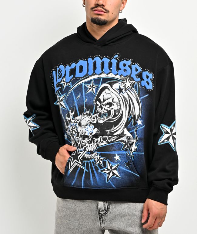 Broken Promises Nautical Rhinestone Black Hoodie - Broken Promises