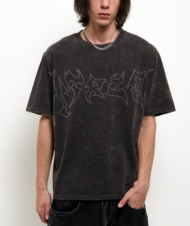 Vitriol Nail Head Black Wash Boxy T-Shirt - Vitriol