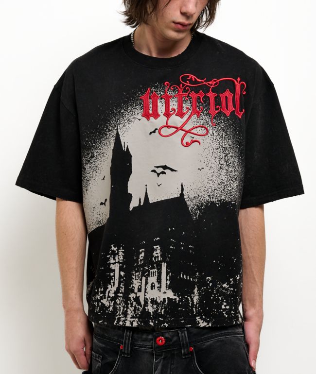 Vitriol Holy Ghost Black Wash Boxy T-Shirt - Vitriol