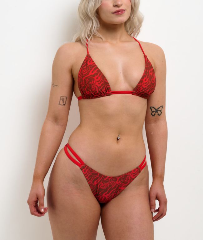 Lurking Class by Sketchy Tank Burning Souls High Leg Bikini Bottom - Lurking Class by Sketchy Tank