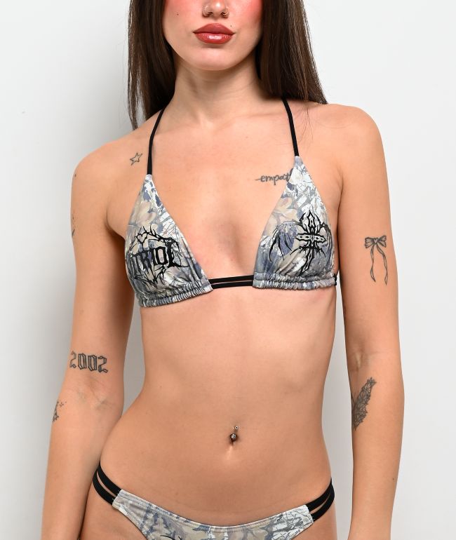 Vitriol Sandi Camo Triangle Bikini Top - Vitriol