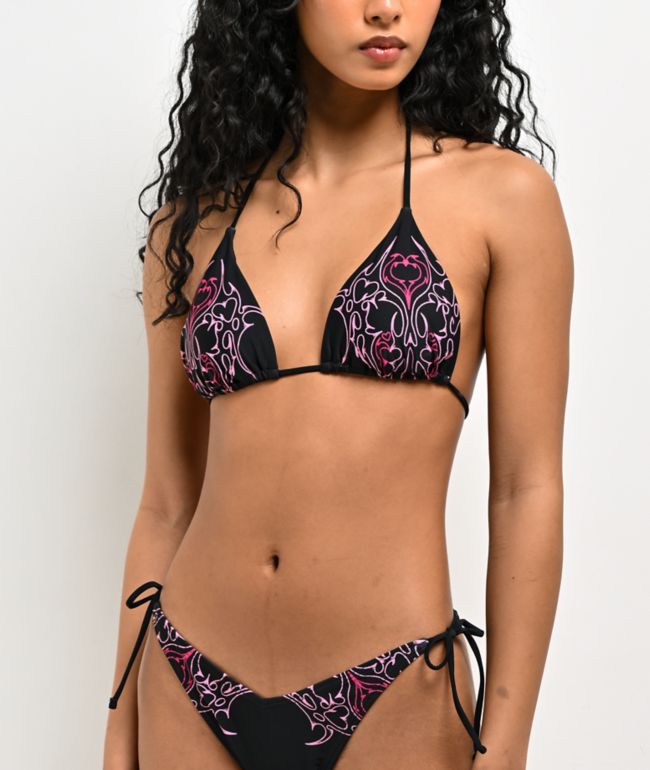 Vitriol Shae Black Triangle Bikini Top - Vitriol