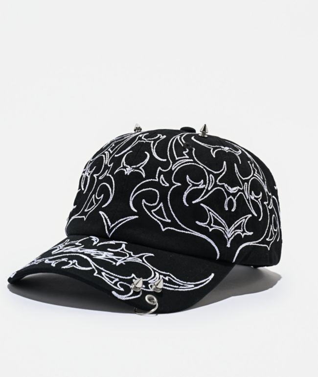 Vitriol Spiked Black Strapback Hat - Vitriol