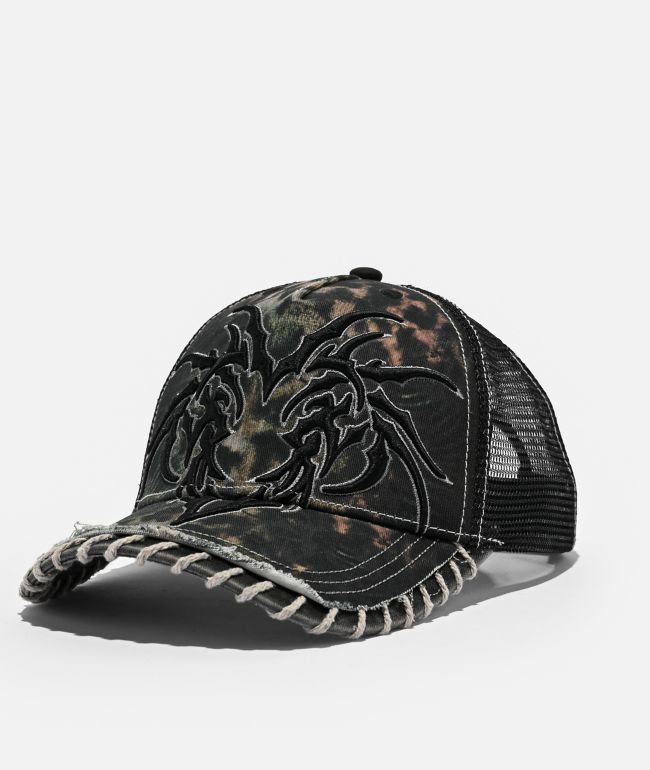 Vitriol Leopard Black Trucker Hat - Vitriol