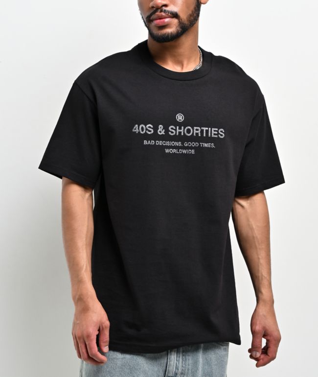 40s & Shorties Remix Rhinestone Black T-Shirt - 40s & Shorties