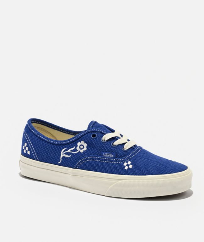 Vans Authentic Embroidery Blue & Marshmallow Shoes - Vans