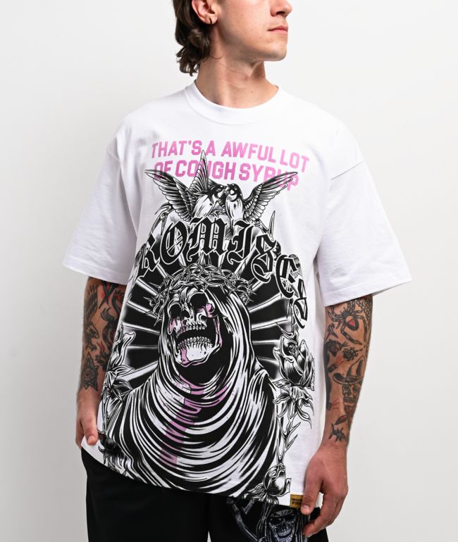 Broken Promises x That's A Awful Lot Of Cough Syrup Crying Dove White T-Shirt