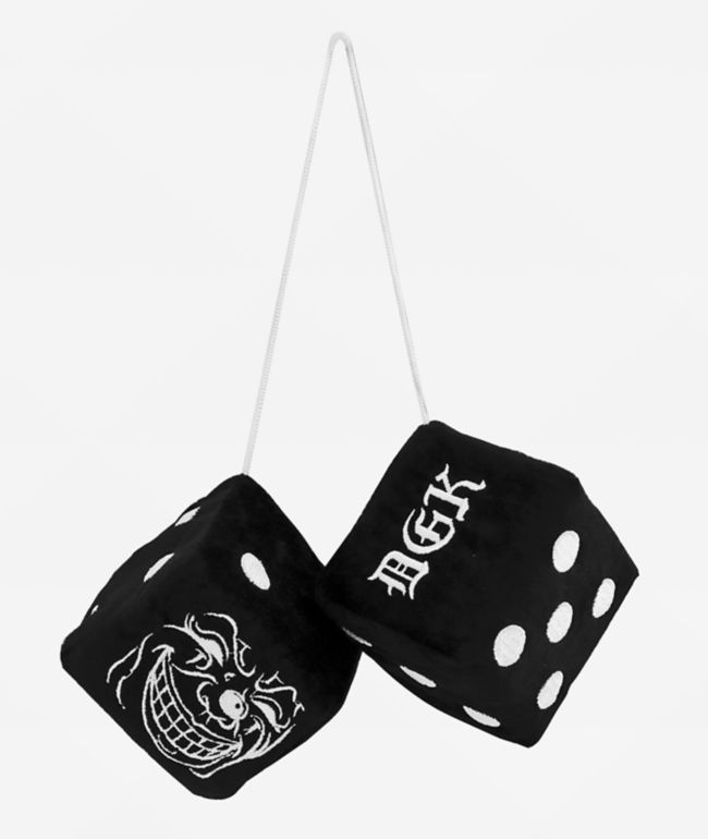 DGK Bones Black Hanging Plush Dice - DGK