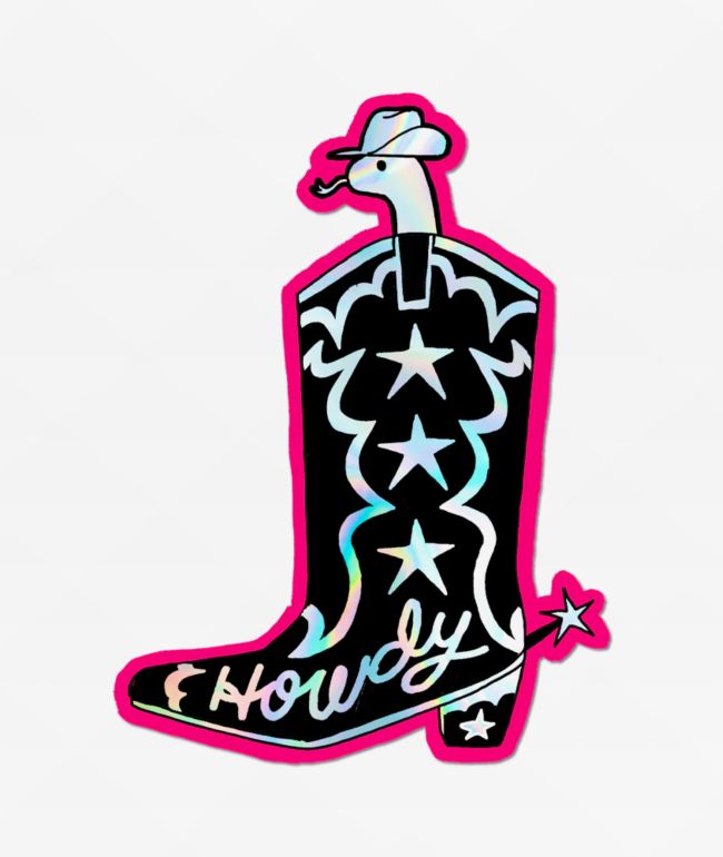 Apply Howdy Boot Sticker - Apply Stickers