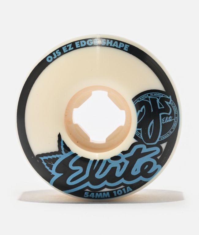 OJ Elite EZ EDGE 54mm 101a White Skateboard Wheels - OJ Wheels