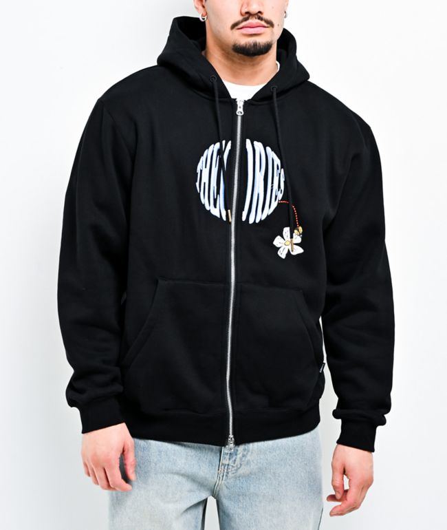 Theories Pollinate Black Zip Hoodie - Theories