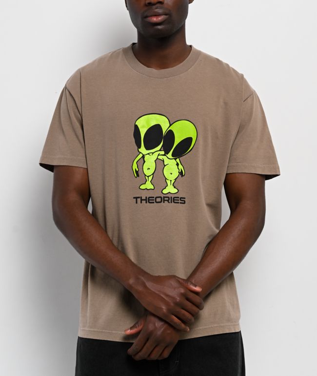 Theories Twins Faded Brown T-Shirt - Theories