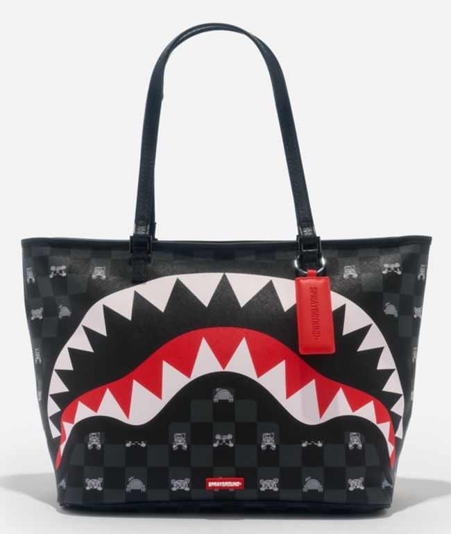 Sprayground Peeking Character Grey Tote Bag - Sprayground