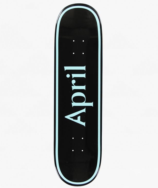 April OG Logo Blue & Black 8.38" Skateboard Deck - April Skateboards