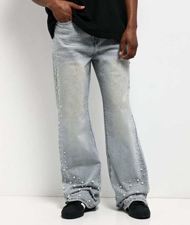 American Stitch Pearl Light Blue Wash Baggy Jeans - American Stitch