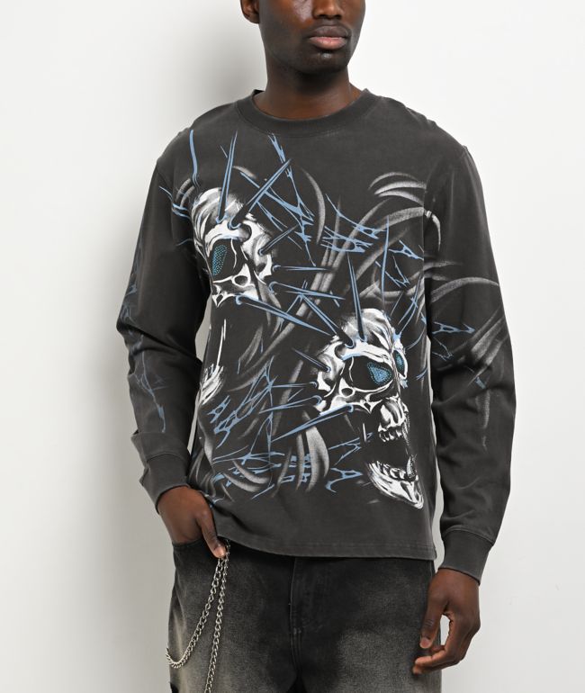 Vitriol Stone Fish Charcoal Wash Long Sleeve T-Shirt - Vitriol