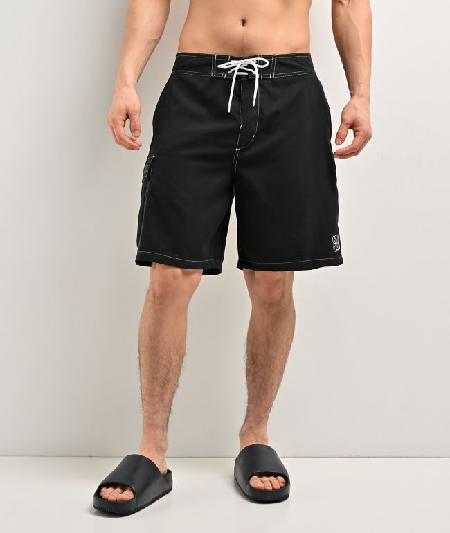 Empyre Rail Black Cargo Board Shorts - Empyre
