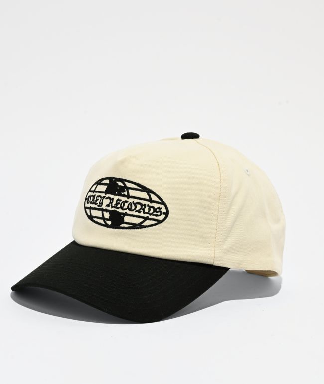 Obey World Records White & Black Snapback Hat - Obey