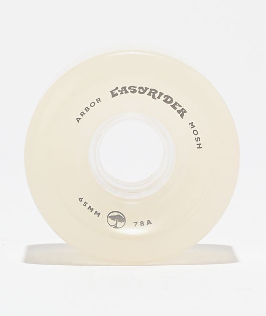 Arbor Mosh Easyrider 65mm 78a White Cruiser Skateboard Wheels - Arbor Collective