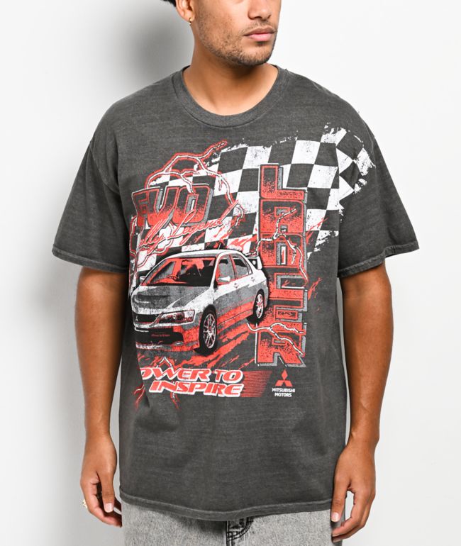 Mitsubishi Lancer Power Charcoal T-Shirt - Mitsubishi