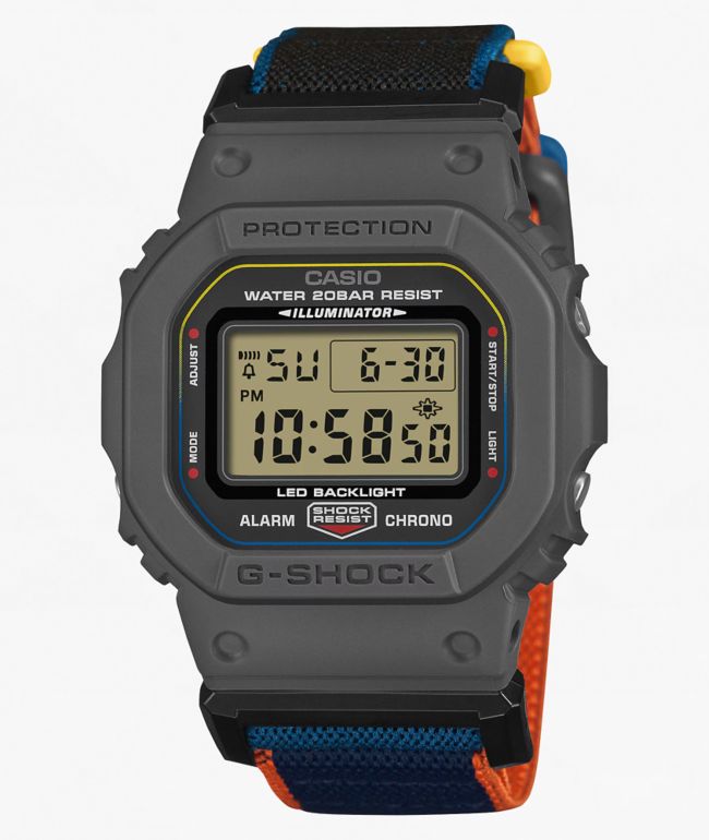 G-SHOCK デジタル腕時計 GRAY×BLACK L G-Shock DW5600MNC-1 Square Black & Grey Digital Watch | Zumiez