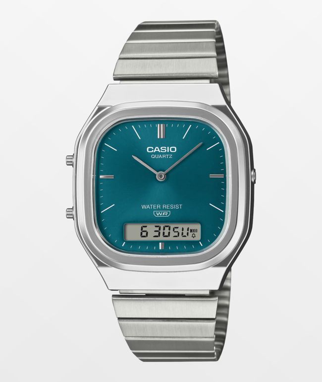 Casio AQ240E-3ACF Teal & Silver Analog Watch - G-Shock
