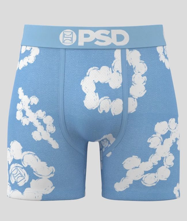 PSD Cloud Drops Blue Boxer Briefs - PSD Underwear