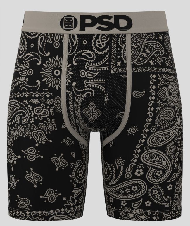 PSD Khaki Paisley Boxer Briefs - PSD Underwear